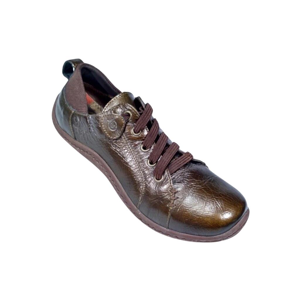 Born Althea D11637 Women Whiskey Metallic Leather Sneaker Womens US 9 EU 40.5